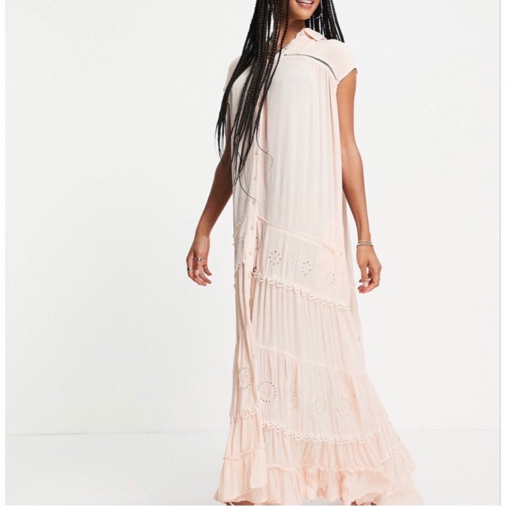 FREE PEOPLE Pretty Cozy Maxi Ecru Dress - Picture 5 of 16